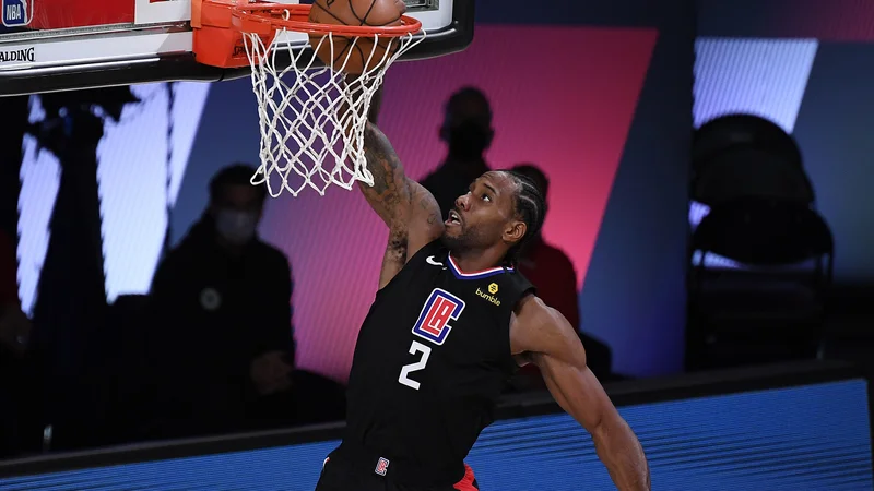 Fotografija: Kawhi Leonard je znova prispeval levji delež k zmagi moštva Los Angeles Clippers. FOTO: Douglas P. Defelice/AFP