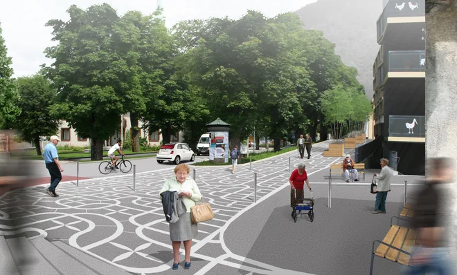 Del Arkove ulice bo s Tednom mobilnosti trajno zaprt za promet. FOTO: KD ProstoRož