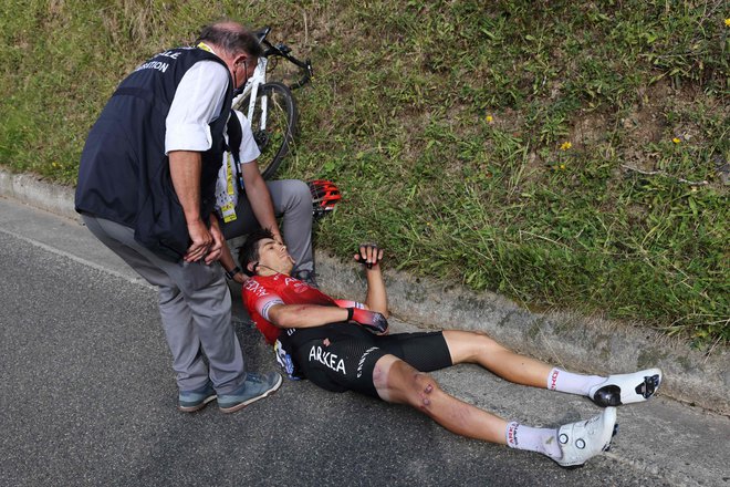 Nesrečni Diego Rosa. FOTO: Kenzo Tribouillard/AFP