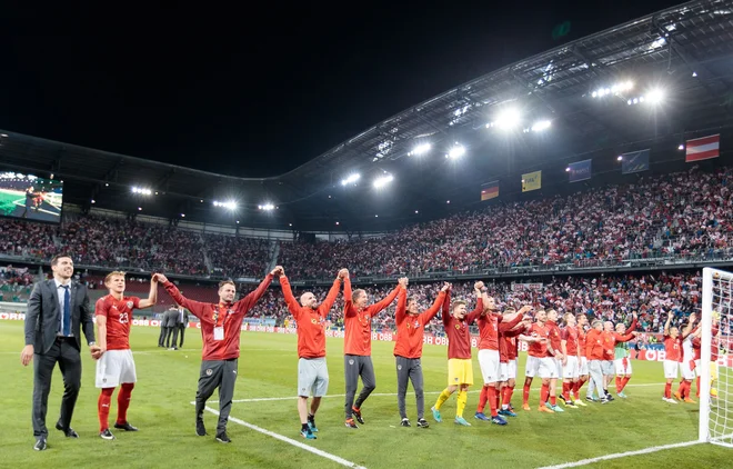 Celovec je ob avstrijski zmagi proti Nemčiji doživel veliki večer, na vrsti je zdaj še gostovanje Brazilcev na Dunaju. FOTO: AFP