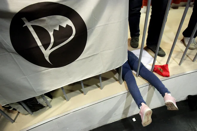 Leta 2014 je minimalno podporo uspelo doseči SLS, SNS, PS in Piratski stranki, ki so skupaj osvojile malo več kot deset odstotkov. Foto: Jože Suhadolnik/Delo