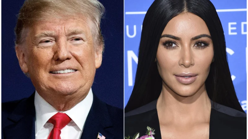 Fotografija: Donald Trump je prejšnji teden v Beli hiši sprejel Kim Kardashian West. FOTO: AP