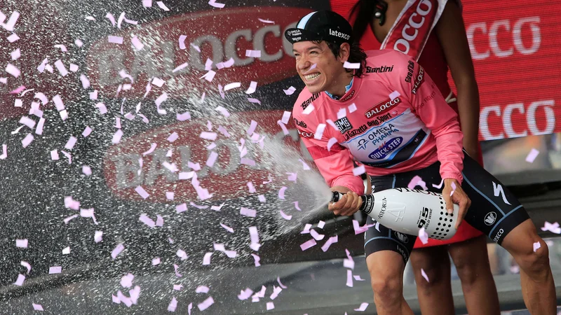 Fotografija: Rigoberto Uran bo med favoriti na slovenski pentlji. Foto Luk Benies/AFP