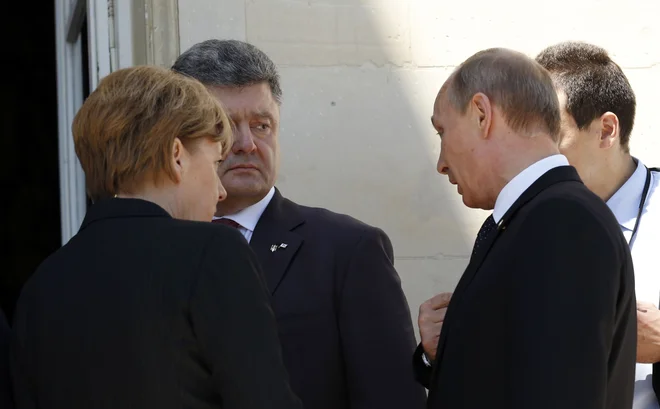Voditelja sta v telefonskem pogovoru po navedbah Kremlja med drugim razpravljala tudi o konfliktu v vzhodni Ukrajini (fotografija je arhivska). FOTO: Kevin Lamarque/Reuters