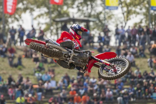Tim Gajser je skupno le še točko oddaljen od petega mesta. Foto HRC