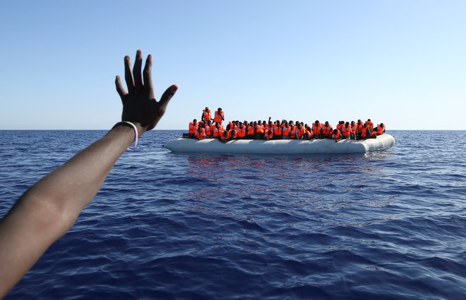 Aquarius je čoln francoske podružnice humanitarne organizacije SOS Mediterranee. FOTO: Tony Gentile/Reuters