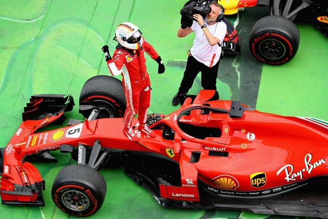 Sebastian Vettel je bil ponosen, ker je Ferrariju po dolgem času prinesel zmago v Kanadi. Foto: Reuters