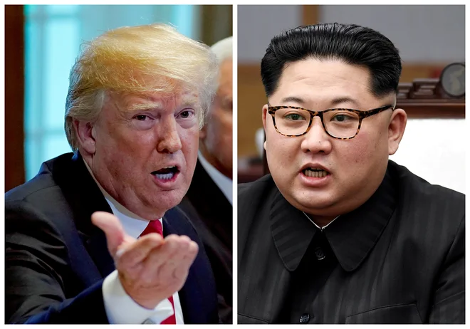 Donald Trump in Kim Džong Un FOTO: Reuters