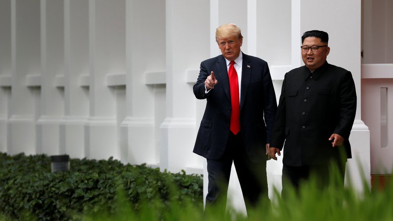 Fotografija: ZDA želijo denuklearizacijo Koreje ter odpravo groženj Južni Koreji in Japonski. FOTO: Jonathan Ernst/Reuters