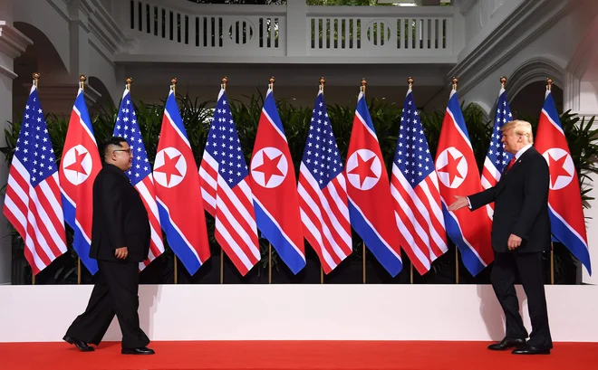 Donald Trump in Kim Džong Un FOTO AFP