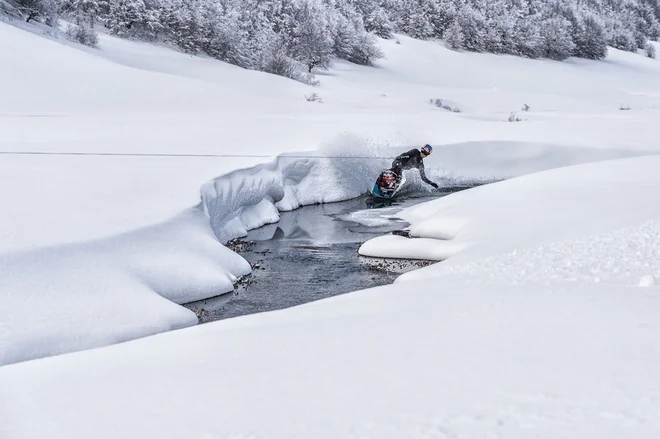 Brian Grubb of United States perform during the Red Bull Wake Skate at Bjelasnica, Bosnia and Herzegovina on January 30, 2015.