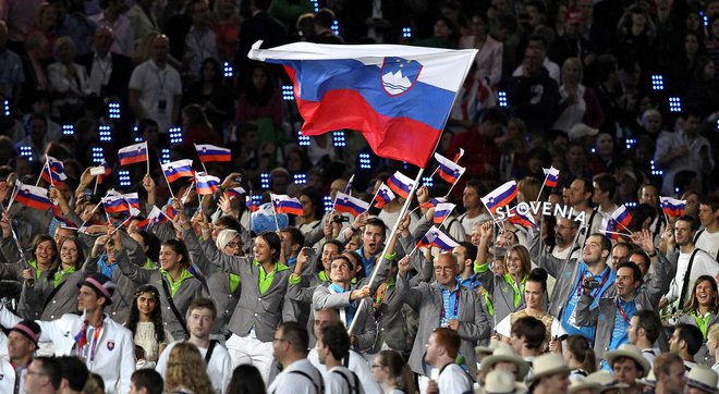 Velika Britanija,London,27.07.2012 Slovenski sportniki na otvoritveni slovesnosti.Foto:Matej Druznik/DELO
