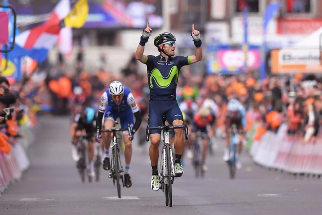 Cycling: 103rd Liege-Bastogne-Liege 2017 / Men 
Arrival / Alejandro VALVERDE (ESP) Celebration / Daniel MARTIN (IRL)/ 
Liege - Liege (Ans) (258Km) / LBL Luik Bastenaken / Men / 



