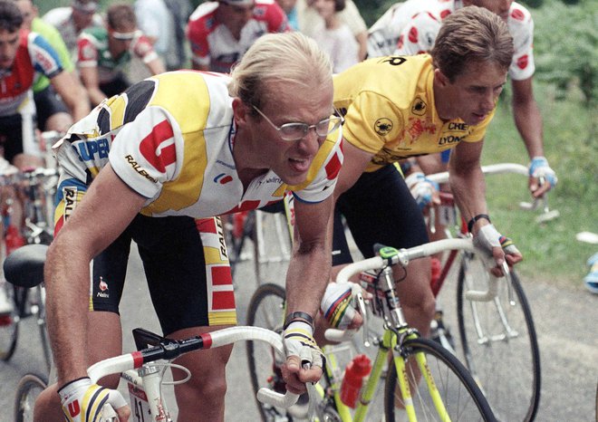 11 juillet 1989 : Laurent Fignon et Greg LeMond ŕ Luchon.