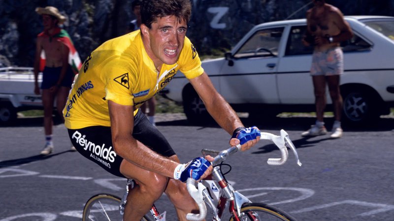Fotografija: Pedro Delgado, zmagovalec dirke po Franciji leta 1988. FOTO: Arhiv Pinarello