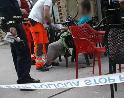 Poskus uboja v centru Ljubljane. FOTO: Tilen Rotovnik