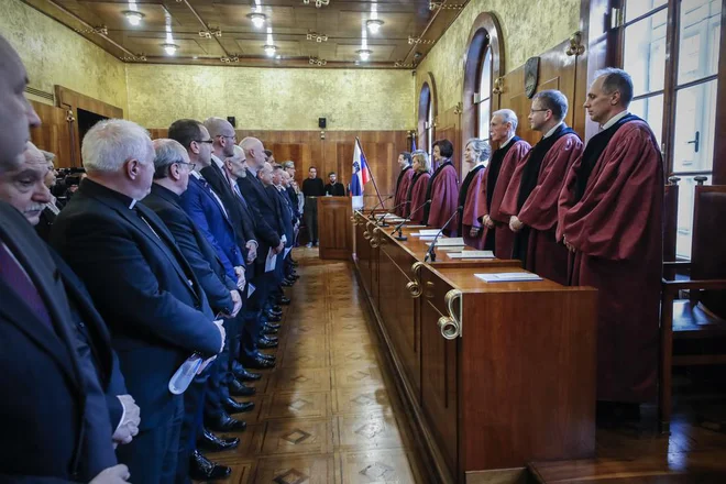 Sedanja zasedba ustavnega sodišča. FOTO: Uroš Hočevar