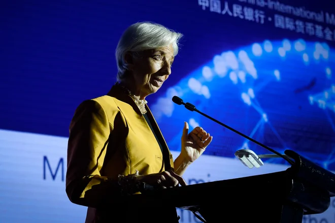 IMF, ki ga vodi Christine Lagarde, računa na solidno rast svetovnega gospodarstva. FOTO: Wang Zhao/AFP