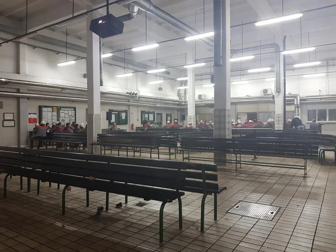 Jutranja stavka v prezivnici Premogovnika Velenje. FOTO: Arhiv PV