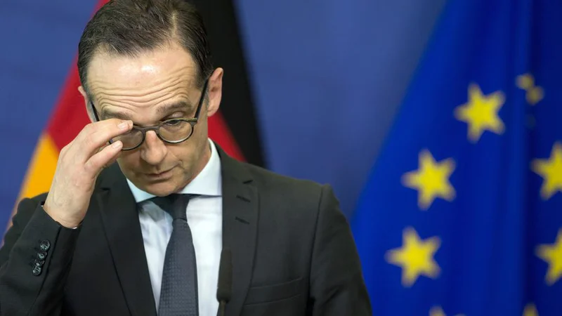 Fotografija: Zunanji minister Heiko Maas si ni mogel predstavljati, da bi lahko bil del rešitve nekdo, ki je proti svojemu prebivalstvu uporabil kemično orožje. FOTO: AP