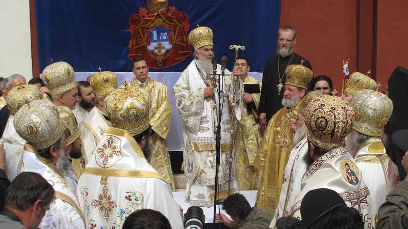 Fotografija: Poglavar SPC patriarh Irinej: Vsi zločini na Kosovu zahtevajo maščevanje, ne človeškega, temveč božje. Foto: Vili Einspieler