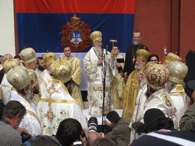 Poglavar SPC patriarh Irinej: Vsi zločini na Kosovu zahtevajo maščevanje, ne človeškega, temveč božje. Foto: Vili Einspieler