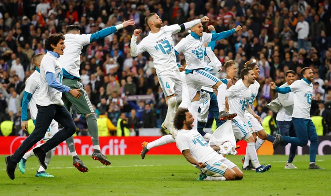 Galaktiki so se takole razveselili preboja v finale. Foto&nbsp;Kai Pfaffenbach/Reuters