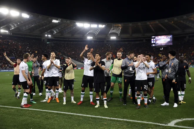Veselje nogometašev Liverpoola po uvrstitvi v finale.&nbsp;