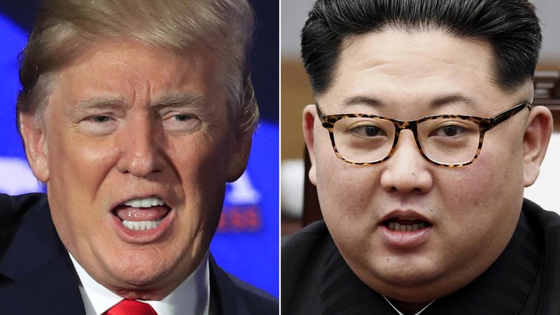 Fotografija: Ameriški predsednik Donald Trump in severnokorejski voditelj Kim Džong Un FOTO: AFP