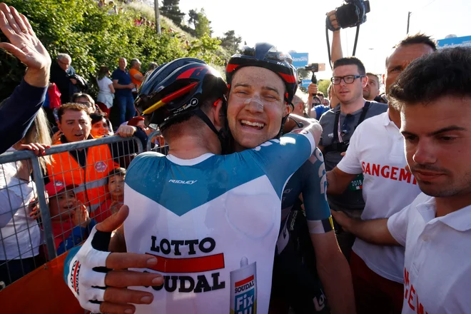 Belgijski Lotto je z etapno zmago že izpolnil cilj na letošnjem Giru.  FOTO: Luk Benies/Afp