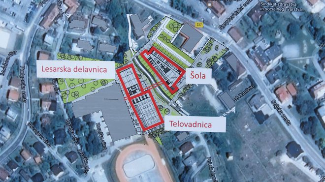 Šolski center bo najprej dobil novo telovadnico in lesarsko delavnico, do leta 2022 pa še novo šolsko stavbo. FOTO: Arhiv Šolskega centra