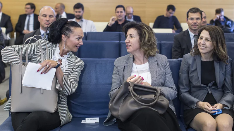 Fotografija: Skupščina delničarjev Telekoma. Na fotografiji so Lidia Glavina, predsednica nadzornega sveta, Barbara Kűrner Čad, članica nadzornega sveta, in mag. Barbara Gorjup, članica nadzornega sveta. FOTO: Voranc Vogel/Delo/
