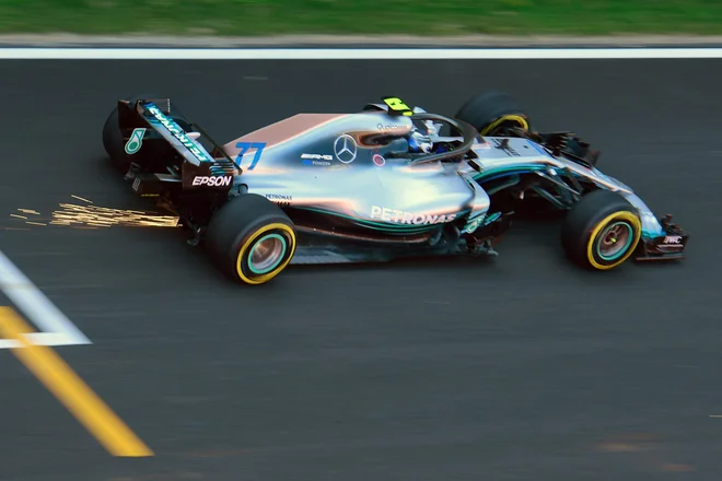 Valtteri Bottas si je uvodoma pošteno pokoril konkurenco. Foto&nbsp;Lluis Gene/AFP