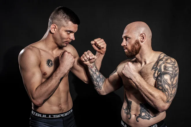 Marko Vardjan (levo) in Bojan Kosednar (desno) napovedujeta spektakularen obračun v Tivoliju. FOTO: Bojan Puhek