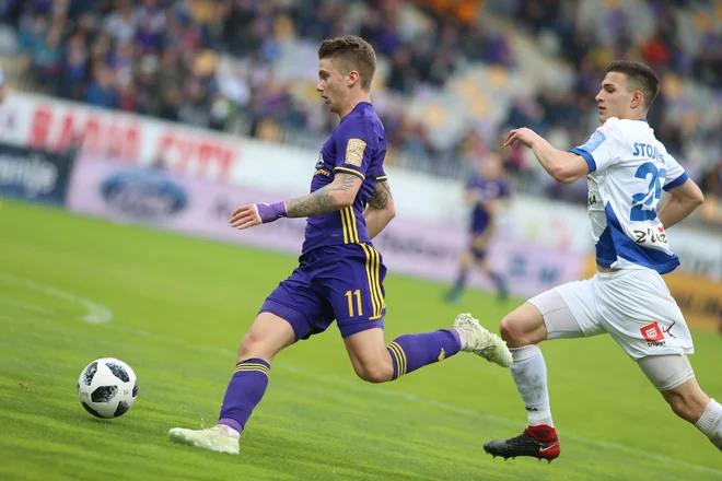 Luka Zahović je v 88. minuti potrdil tri točke. FOTO: Tadej Regent/delo/
