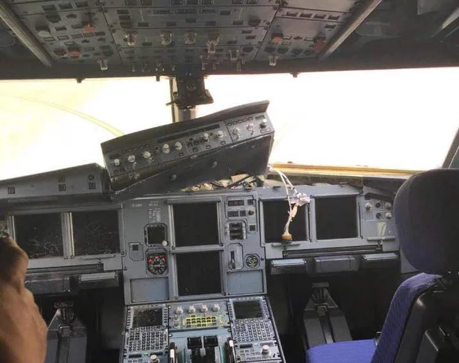 Pilot bi skoraj ostal bez svojega kopilota. FOTO: Twitter
