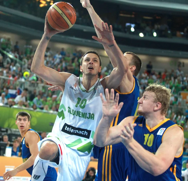 Boštjan Nachbar med zadnjim reprezentančnim nastopom leta 2013.