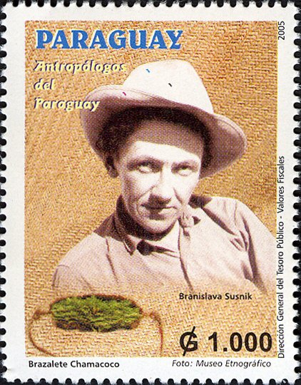 Branislava Sušnik na paragvajski znamki. FOTO: Wikipedia