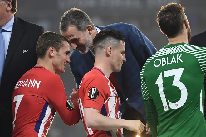 Španski kralj Filip je čestital tudi Antoinu Griezmannu in Janu Oblaku.