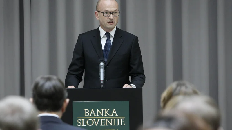 Fotografija: Boštjan Jazbec se je od Banke Slovenije poslovil v družbi odvetnika. FOTO: Leon Vidic