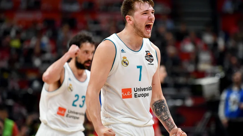 Fotografija: Luka Dončić je navduševal tudi v evroligaškem polfinalu. Foto Andrej Isaković/AFP