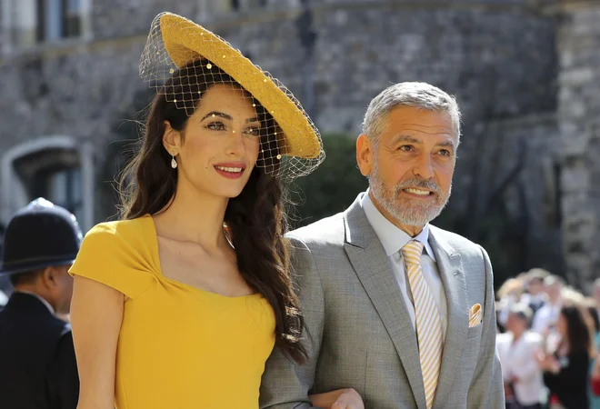 Amal in George Clooney. FOTO: Gareth Fuller/AP