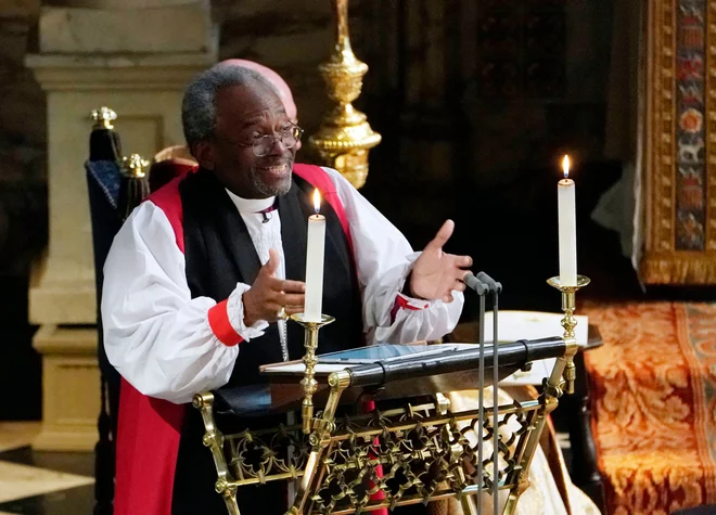 Nagovor, v katerem je poudaril pomen ljubezni, je imel ameriški pridigar Michel Curry iz episkopalske cerkve.