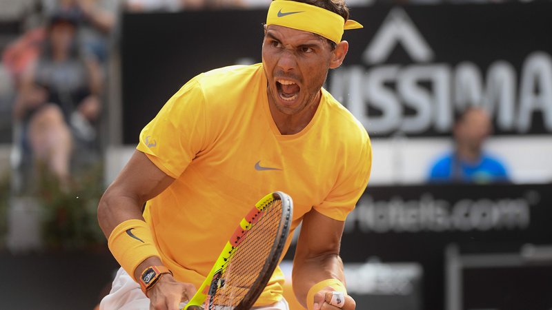 Fotografija: Rafael Nadal je osmič osvojil turnir iz serije masters v Rimu. FOTO: Filippo Monteforte/Afp
