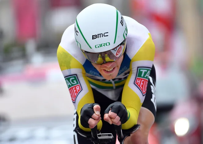 Rohan Dennis je bil prvič doslej najhitrejši na etapi Gira. Foto Daniel dal Zennaro/AP