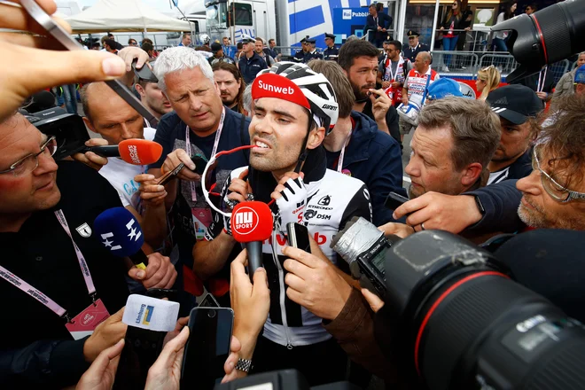 Tom Dumoulin bo do konca dirke zelo oblegan. FOTO: Luk Benies/Afp