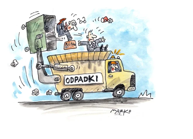 Rešitev. Karikatura: Marko Kočevar
