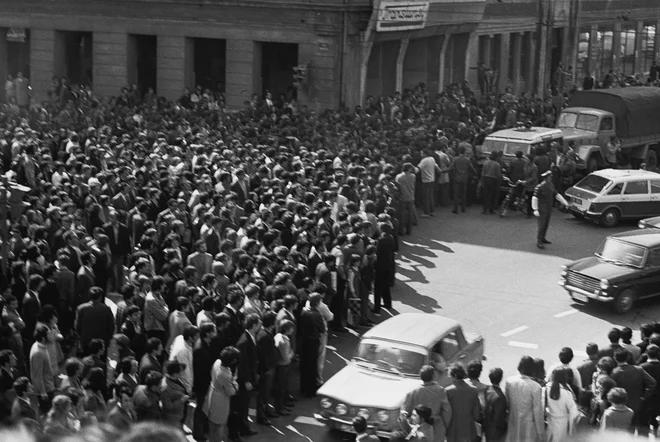 Študentske demonstracije leta 1971. FOTO: Franček Drenovec