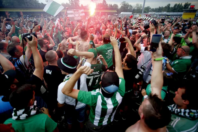 Slavje Ljubljančanov v Domžalah. FOTO: Roman Šipić/Delo