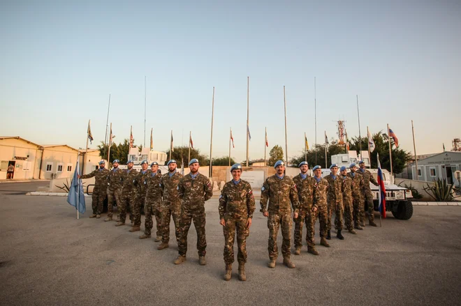 Pripadniki Slovenske vojske, ki sodelujejo v mirovni misiji ZN v Libanonu. FOTO: Ministrstvo za obrambo RS